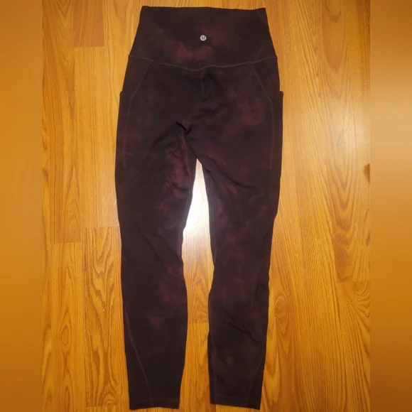 Lululemon Align HR Leggings With Pockets 25" W5DSRS 6 Diamond Dye Cassis Black - Picture 2 of 15